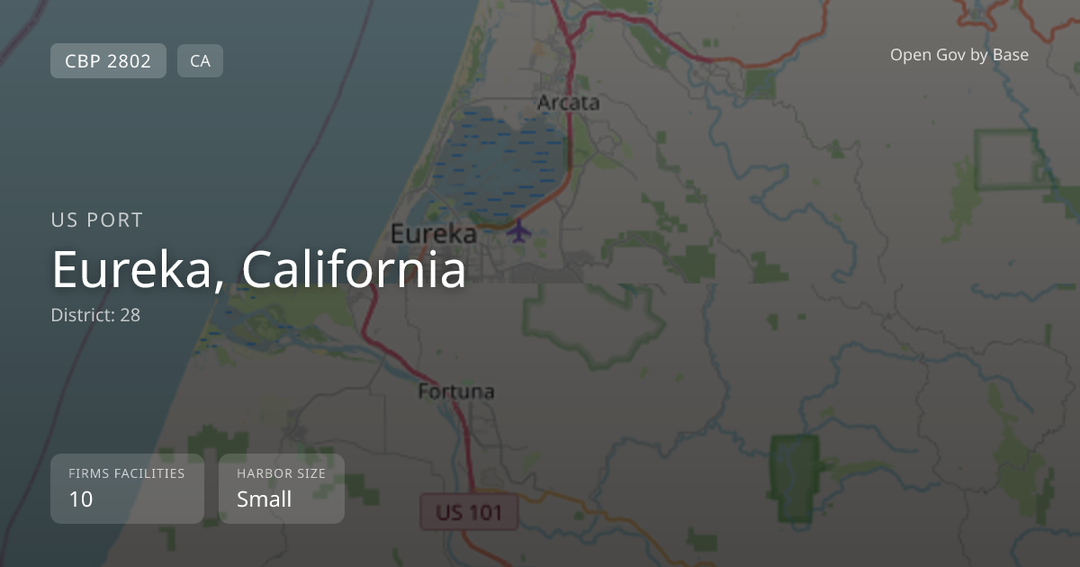 CBP Port 2802: Eureka, California — Port Intelligence | Open Gov by Base